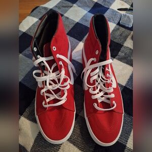 Vans Sk8-Hi Canvas Red/White US Men’s sizes 14